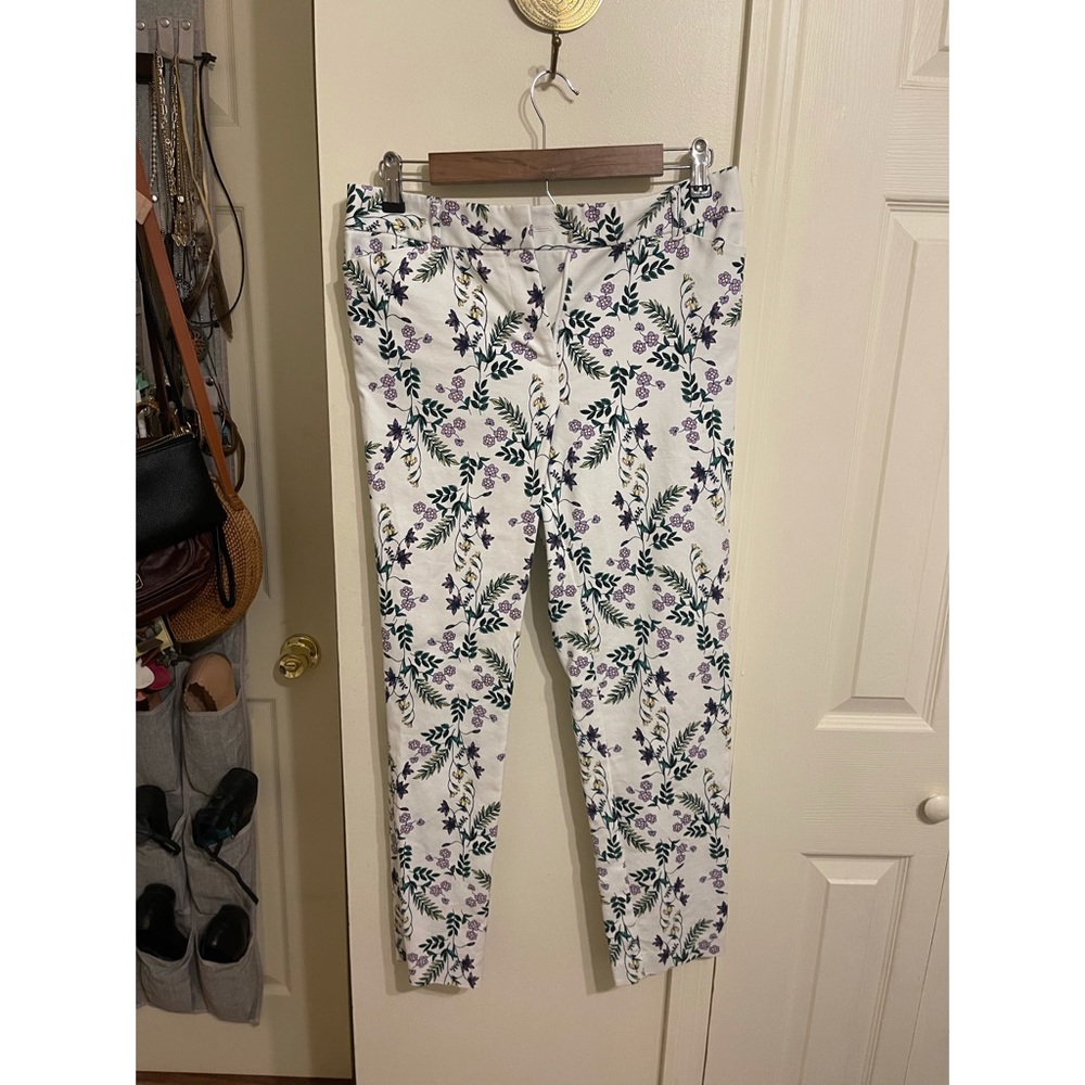 Purple Floral Dress Pants